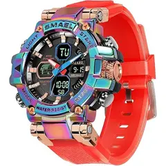 SMAEL - Reloj pulsera digital LED 8027 doble hora