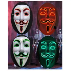 GENERICO - MASCARA ANONYMOUS LED - HALLOWEEN