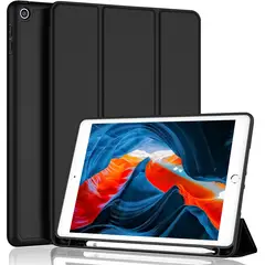FUNDAANTIGOLPES - Funda con Porta Lapiz para IPAD 10,2 Negro