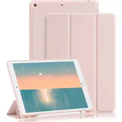 FUNDAANTIGOLPES - Funda con Porta Lapiz para IPAD 10,2 Rosado