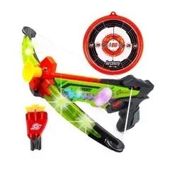 GENERICO - Juego de ballesta real para niños con linternas LED