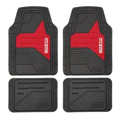 SPARCO - Piso Jebe Pesado 5 Pcs Spf511 Rojo