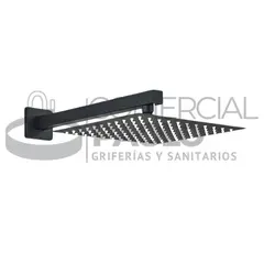 XM - DUCHA ESPAÑOLA ACERO CUADRADO NEGRO 12 PULG SUS303001