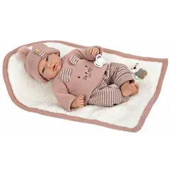 REBORN - Muñeca Elegance 40Cm Andie Rosa Manta