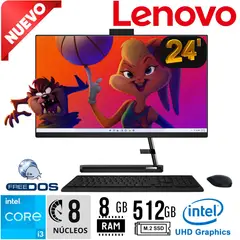 LENOVO - All In One 24IAP7 23,8 FHD Core i3 1215U RAM 8GB SSD 512GB FREE DOS