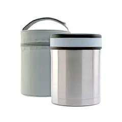 LAKEN - TERMO ALIMENTOS A.INOX. 1.00L + 2 R.ALIM. FUNDA GRIS -