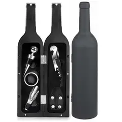 GENERICO - Kit sofisticado de 5 piezas con descorchador para abrir botellas de vino