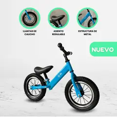 OLLIE - Bicicleta de equilibrio Aro 12 PVC «EQUILIBRIO» Celeste