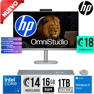 HP - ALL-IN-ONE OMNISTUDIO X CS0252LA 27" FHD ULTRA 5 125H RAM 16GB SSD 1TB WIN 11