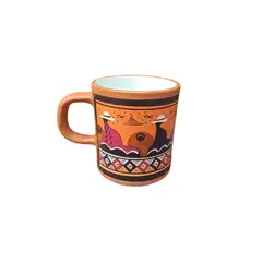 ACHALLAY ARTESANIA DE BARRO - Taza con Diseño Artesanal 250 ml Aleatorio