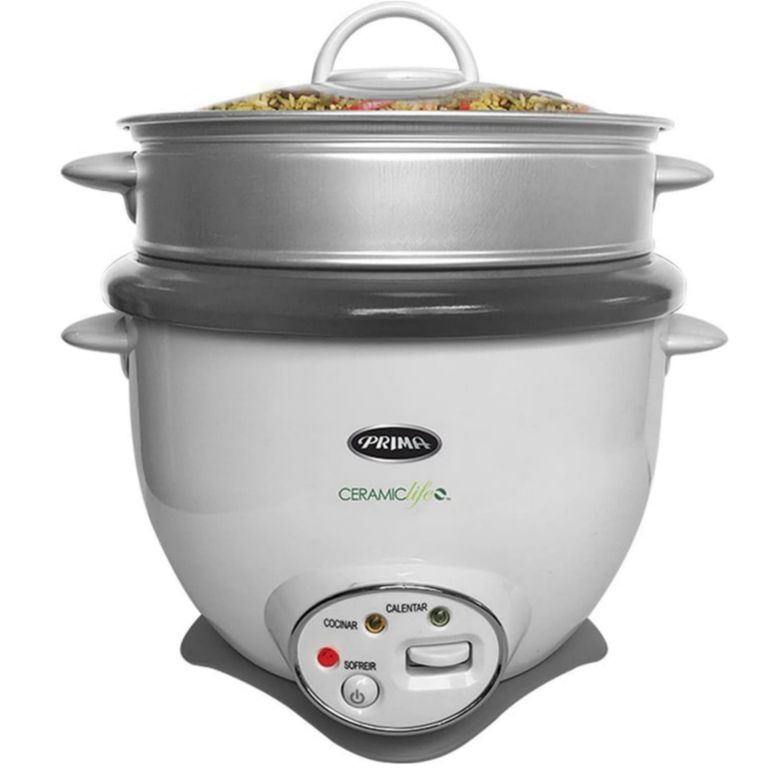 Olla Arrocera Función Sofrito con Vaporera 1.8 Litros 700W BLANCO