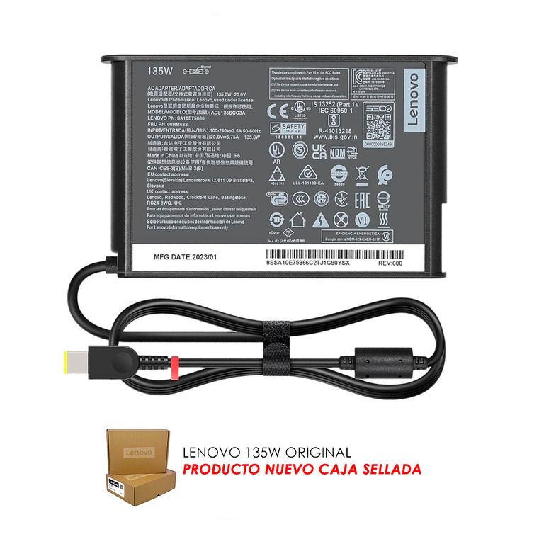 Cargador Lenovo Usb 135w 20v 6-75a SLIM