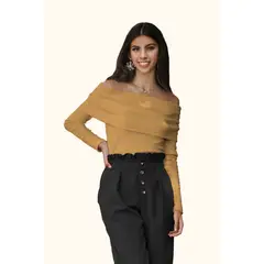 KONING - Blusa Off Shoulder Rib Mujer