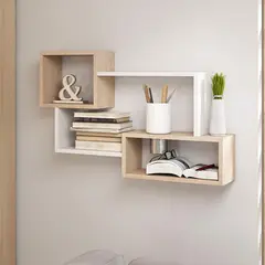 GENERICO - Repisa Flotante Melamina 87x54x18cm Duna-Blanco