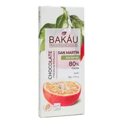 BAKAU - Chocolate San Martín San Rafael Bakáu 80% Cacao x 50g