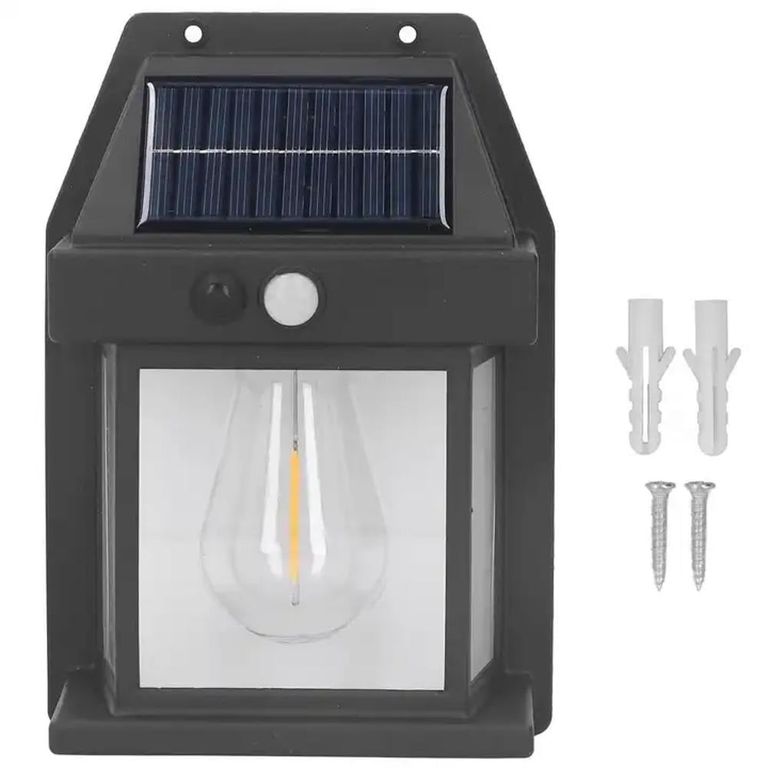 Foco Lampara de pared con panel solar con sensor de movimiento