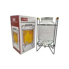 GENERICO - Dispensador de bebidas  con rack metálico 4 litros