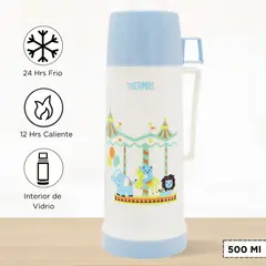 THERMOS - Termo de Bebida para Hogar VOGUE Niños 500 Ml Celeste