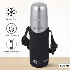 FACUSA - Termo de Bebida con Funda 500 Ml