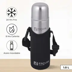 FACUSA - Termo de Bebida con Funda 1.0 L