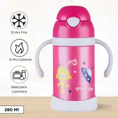 FACUSA - Termo de Bebida Para Niños Baby Rosado 280ml