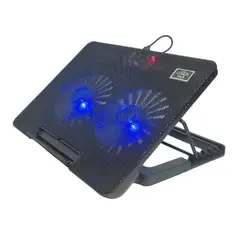 GENERICO - Base Enfriadora Cooler 2 Ventiladores para Laptop Soporta Hasta 17"