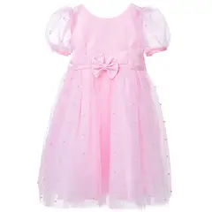 GENERICO - Vestido para Niña Rosado de Fiesta Perla
