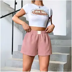 ROSUE - Short corduroy casual con bolsillos