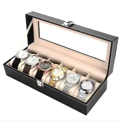 GENERICO - Organizador Portareloj Estuche De 6 Relojes Elegante Unisex