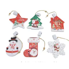 GENERICO - LUCES LED CON 6 ADORNO NAVIDEÑO