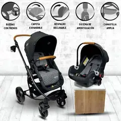 BABY KITS - Coche Para Bebe Travel System PRIMA PLUS Black