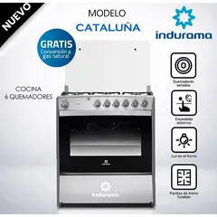 INDURAMA - Cocina Cataluña 6 Hornillas Croma