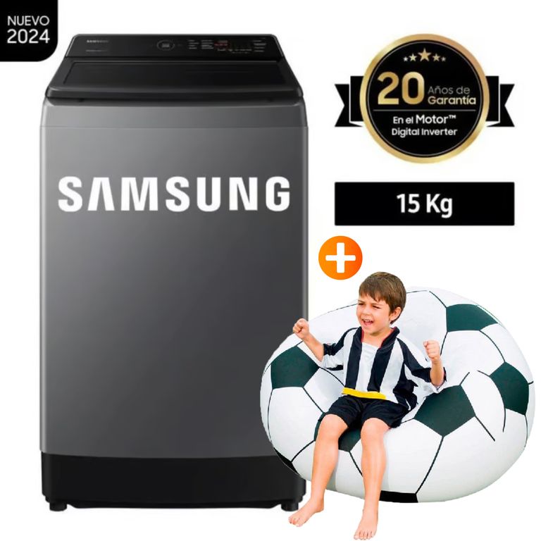 Lavadora EcoBubble 15KG WA15CG5441BD Gris Claro.