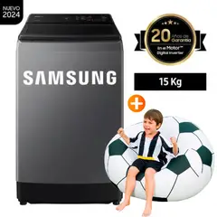 SAMSUNG - Lavadora EcoBubble 15KG WA15CG5441BD Gris Claro.