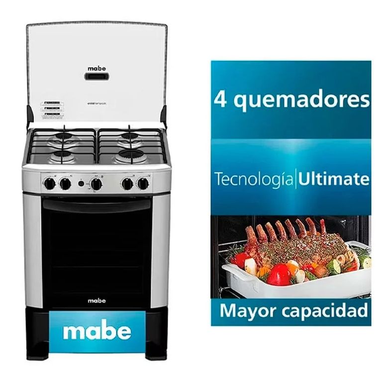 COCINA DE PIE CMP6014AG0 4 QUEMADORES SILVER
