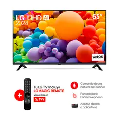 Televisor 65 Smart UHD 4K 65UT7300PSA + Magic Remoto MR24GN - Negro