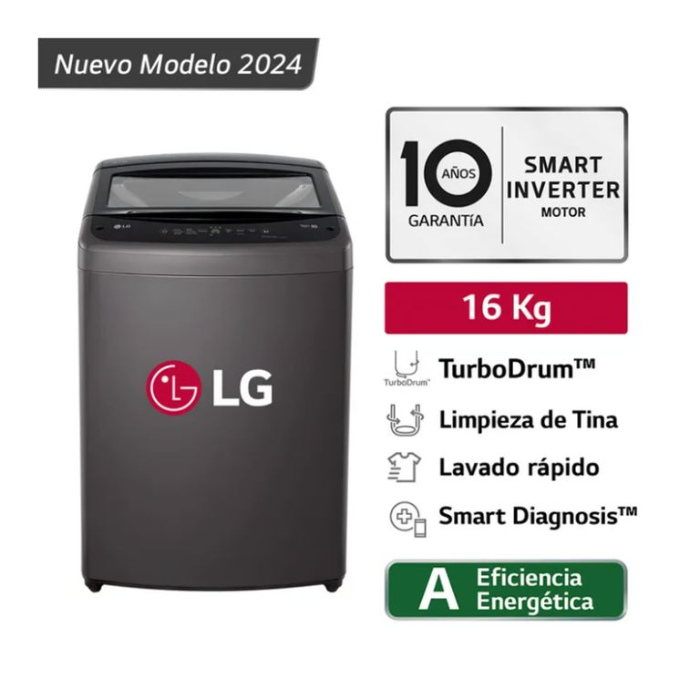 LAVADORA TURBODRUM CARGA SUPERIOR 16KG WT16BVTB - NEGRO