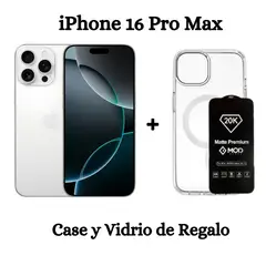 APPLE - IPhone 16 Pro Max Intelligence 512GB - (eSIM) - White Titanium + Case y Mica