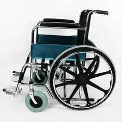 GENERICO - SILLA DE RUEDAS CROMADA STANDAR IMPORTADA ARO DE PVC