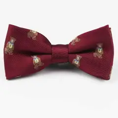 KAST PE - Corbata Elegante Michi Teddy de Niño - Burgundy