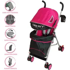 BABY KITS - Coche Bastón Para Bebe KANSO BK6120 Fucsia