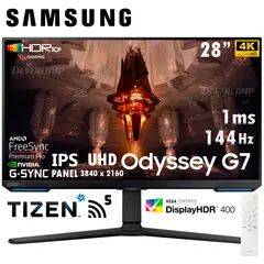SAMSUNG - Monitor Odyssey G7 28″ IPS UHD 4K 144Hz G-Sync
