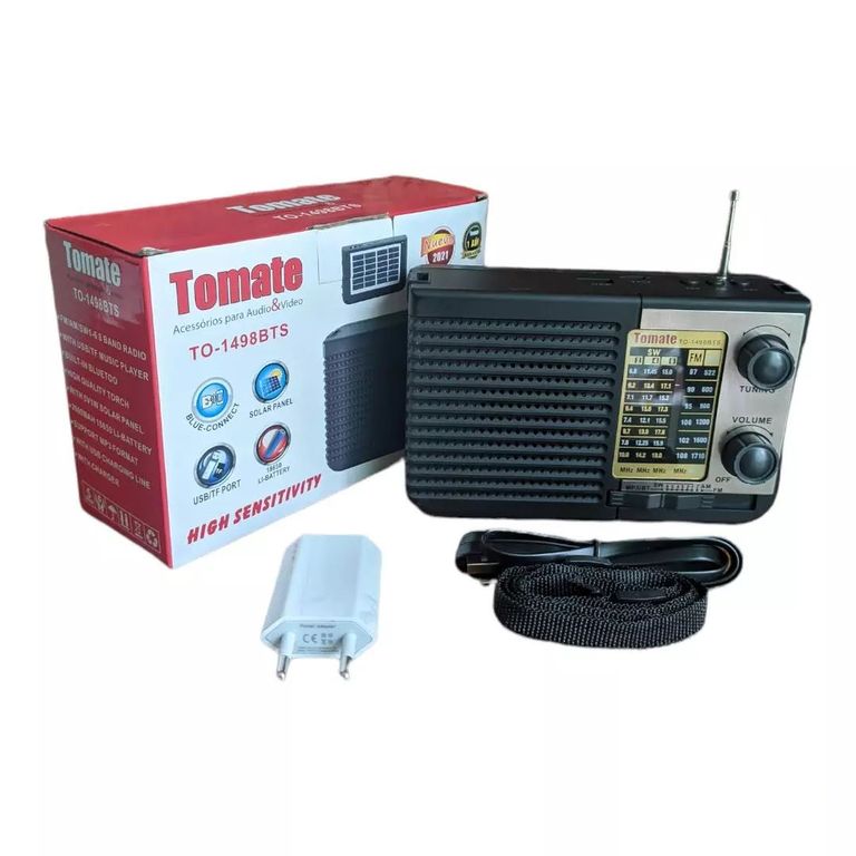 Radio AM y FM vintage con Panel Solar Bluetooth recargable