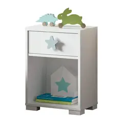 GENERICO - Velador Mesa De Noche Infantil Armado Alessio Blanco - Gaudi