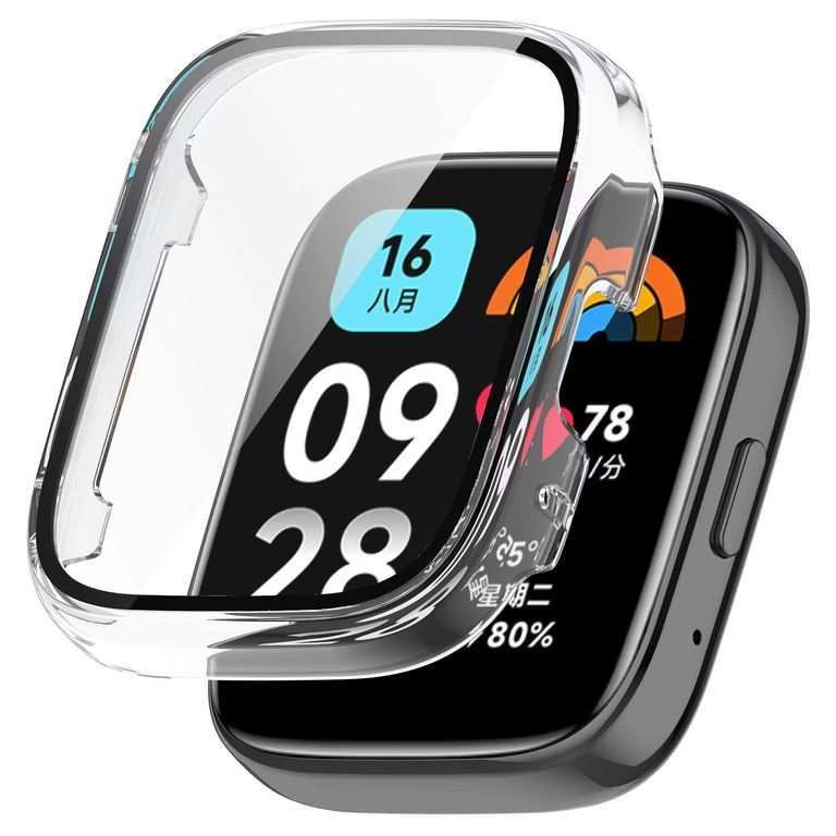 Case 360 + Vidrio para REDMI WATCH 3 ACTIVE - Transparente