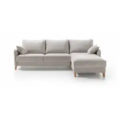 YOLODECORO - Seccional con Chaise Longue a la Derecha Litchy Blanco