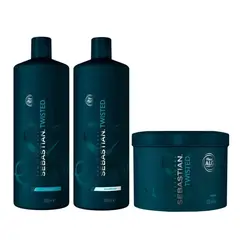 SEBASTIAN - Shampoo Rizos 1Lt +Acondicionador+ Mascarilla 500ml Twisted