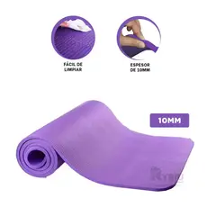 RYBIU IMPORT - Alfombra de Yoga Util de 10mm Lila Y+Post-it Adhesivos