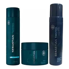 SEBASTIAN - Shampoo Rizos 250ml + Mascarilla+ Espuma Peinar Twisted