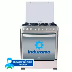 INDURAMA - Cocina a Gas 6 Hornillas Parma Zafiro Croma